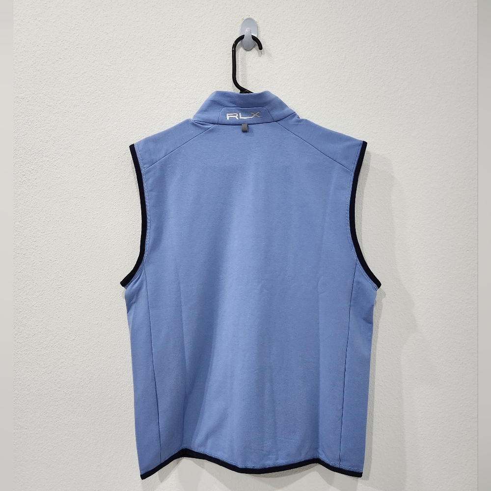 RLX Ralph Lauren Men's Fall Blue Lightweight Wicking Full Zip Vest Size Small NW - Picture 3 of 7